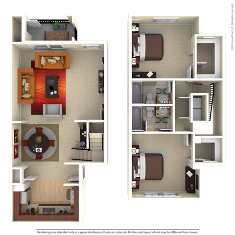 2x2 Floor Plan 1360-1484 sf